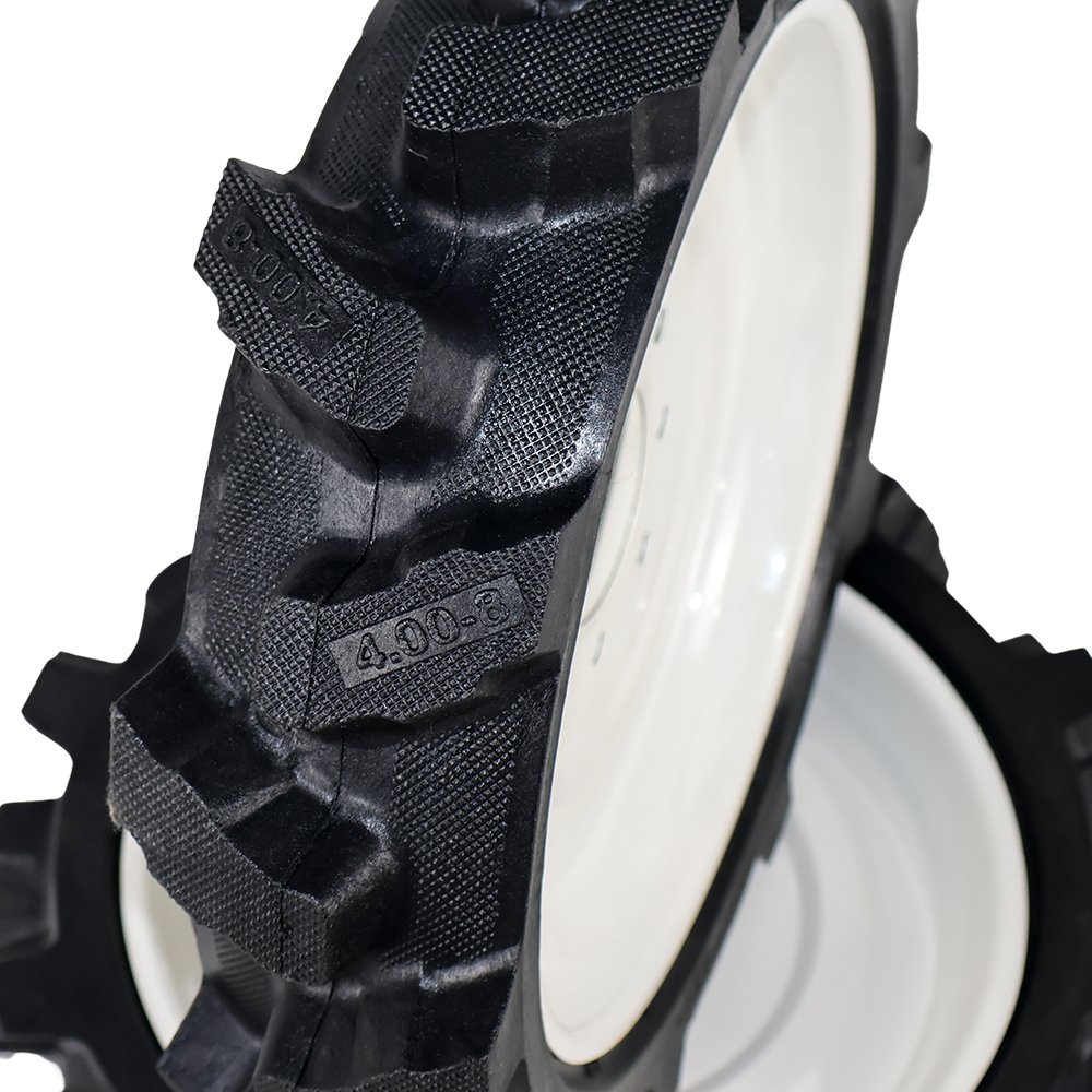 China Manufacturer Supplier Flat Free Wheel 4.00-8 Mini Tiller Farm Agricultural Tractor Tire