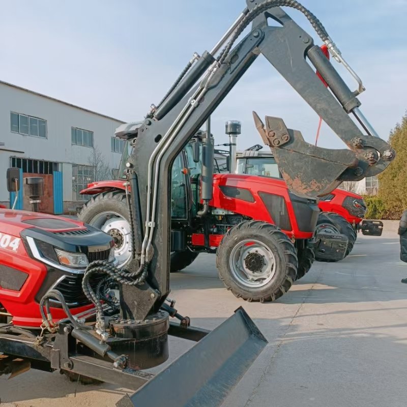 4wd Mini 4x4 Tractor Agriculture Farm Tractor 50hp 60hp Compact Tractor With Front Loader and Backhoe