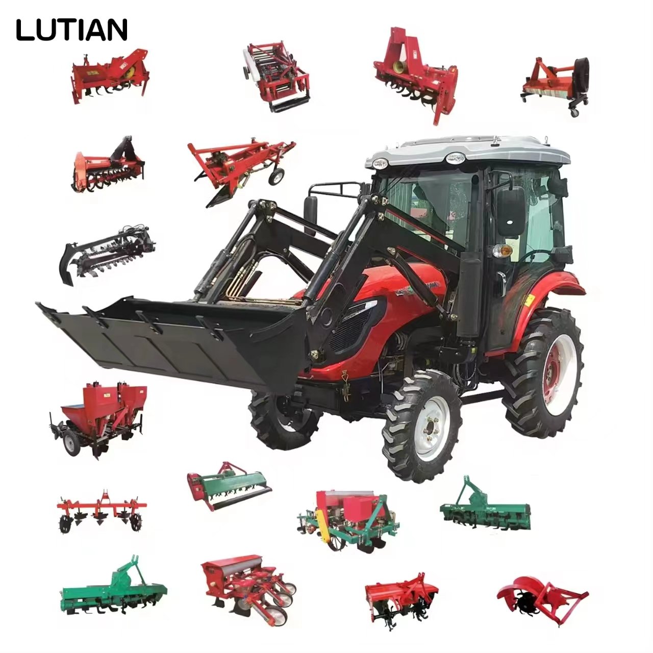 LUTIAN LT1204 4wd 4x4 120hp Agricultural Mini Farm Tractor Agriculture Equipment and Tools Agricultural Machine Mini Tractor