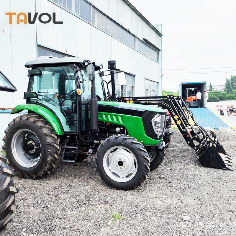 4WD Good Quality Rops Cabin Agricultural Farm Tractor Shuttle Gear Tractors With Front End Loader in China