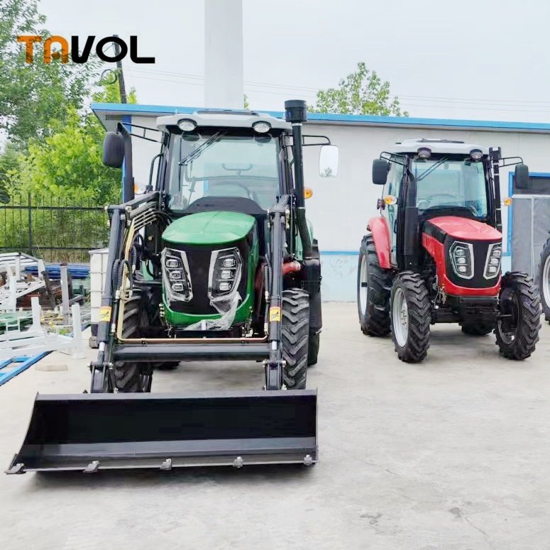 4WD Good Quality Rops Cabin Agricultural Farm Tractor Shuttle Gear Tractors With Front End Loader in China