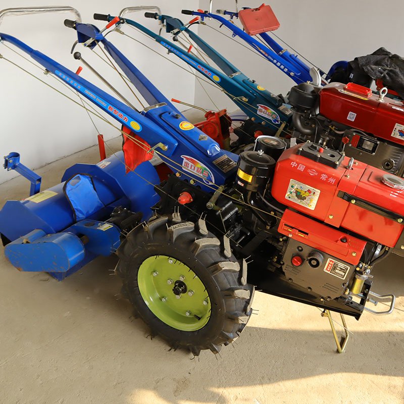 Multipurpose Farming Mini Walk Behind Tractor Price diesel Engine Small 15 hp 18hp 20hp Two Wheels Hand Walking Tractor for Sale