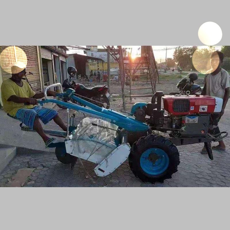 15/18/20hp Df151 Chassis Walking Tractor with Rotary Tiller and Cage Wheel for Paddy Field