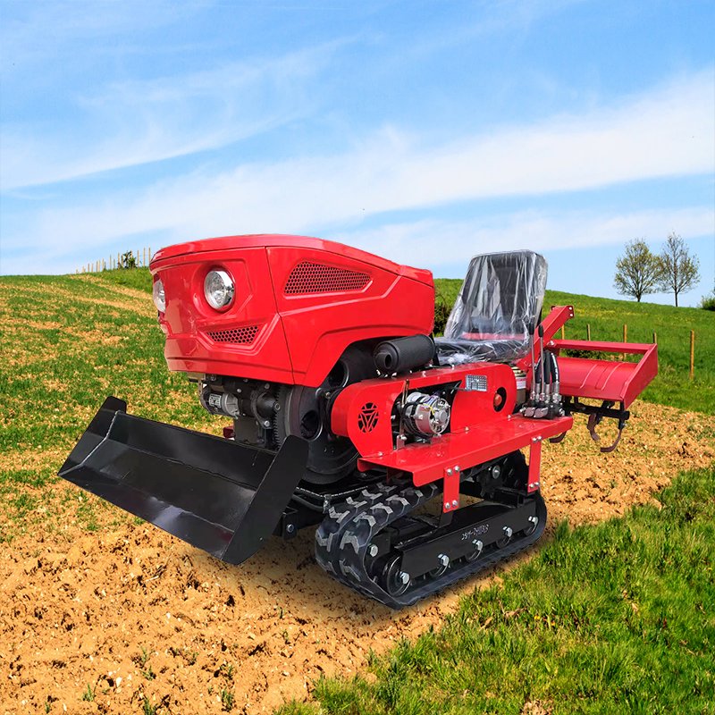 35HP Small Rotary Tiller Garden Agriculture Multi-Purpose Crawler Tiller Weeding Field Return Gearbox Engine Core for Farming