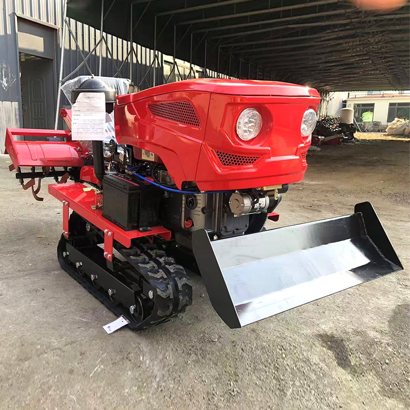 35HP Small Rotary Tiller Garden Agriculture Multi-Purpose Crawler Tiller Weeding Field Return Gearbox Engine Core for Farming