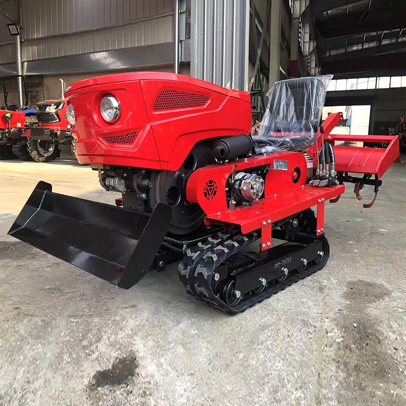 35HP Small Rotary Tiller Garden Agriculture Multi-Purpose Crawler Tiller Weeding Field Return Gearbox Engine Core for Farming