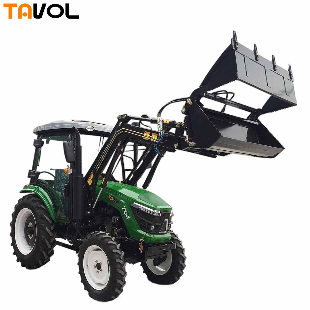 Agricultural Use 60hp 70hp 4wd Farm/garden Tractors with Front Loader and Excavator