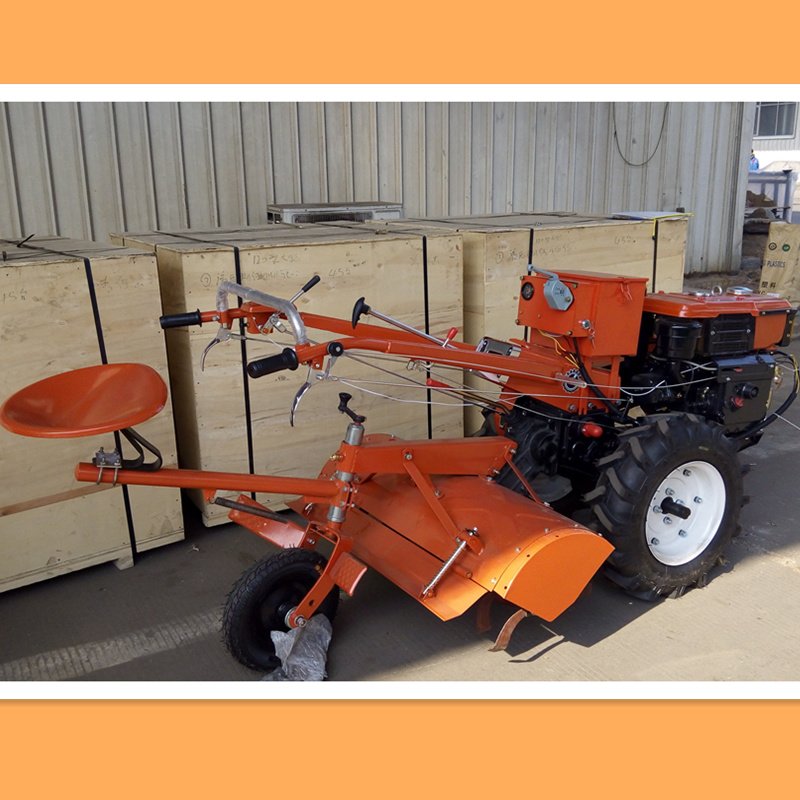 New Hood 12/13hp Mini Power Tiller 101/121 Chassis Two Wheel Tractor with Seat for India