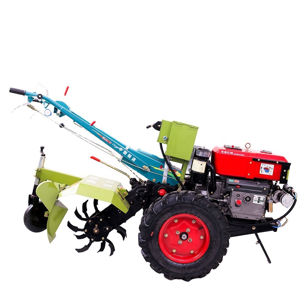 Agricultural Machine 10HP 12HP 14HP Single Cylinder Diesel Behind Walk Cultivators Mini Agriculture Motocultor Power Tiller