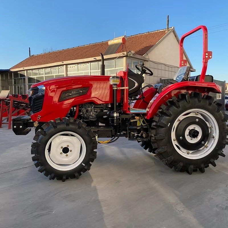 JH 90-horsepower New Agricultural Tractor With Front Loader and Winter Service Cabin Is for Sale