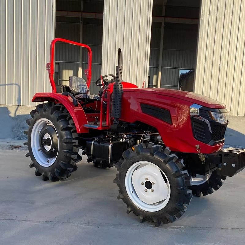 JH 90-horsepower New Agricultural Tractor With Front Loader and Winter Service Cabin Is for Sale