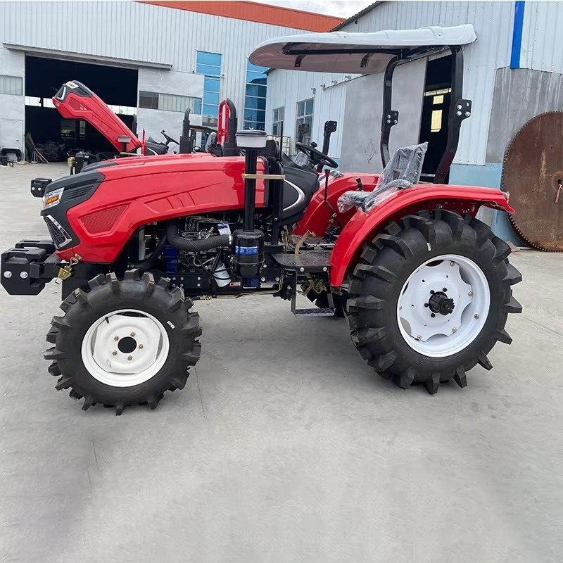 JH 90-horsepower New Agricultural Tractor With Front Loader and Winter Service Cabin Is for Sale