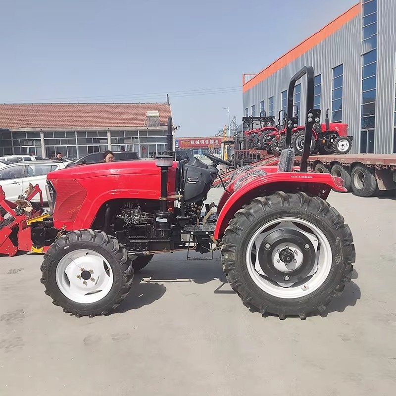 JH 90-horsepower New Agricultural Tractor With Front Loader and Winter Service Cabin Is for Sale