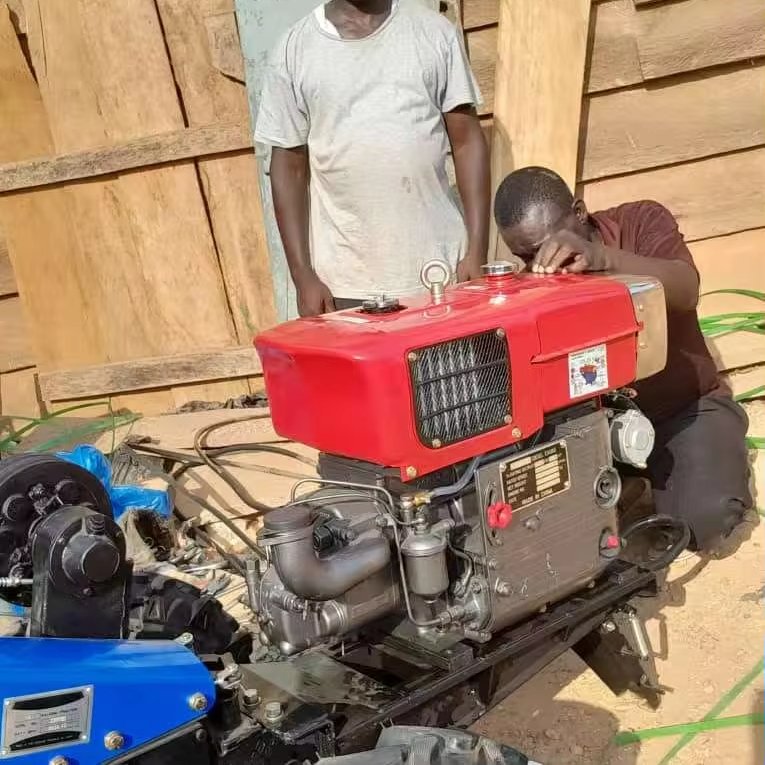 Two-wheeled Tractor diesel Electric Start 18HP20HP151 Chassis Walking Tractor Mini Walking Tractor with Seat Rotary Tiller
