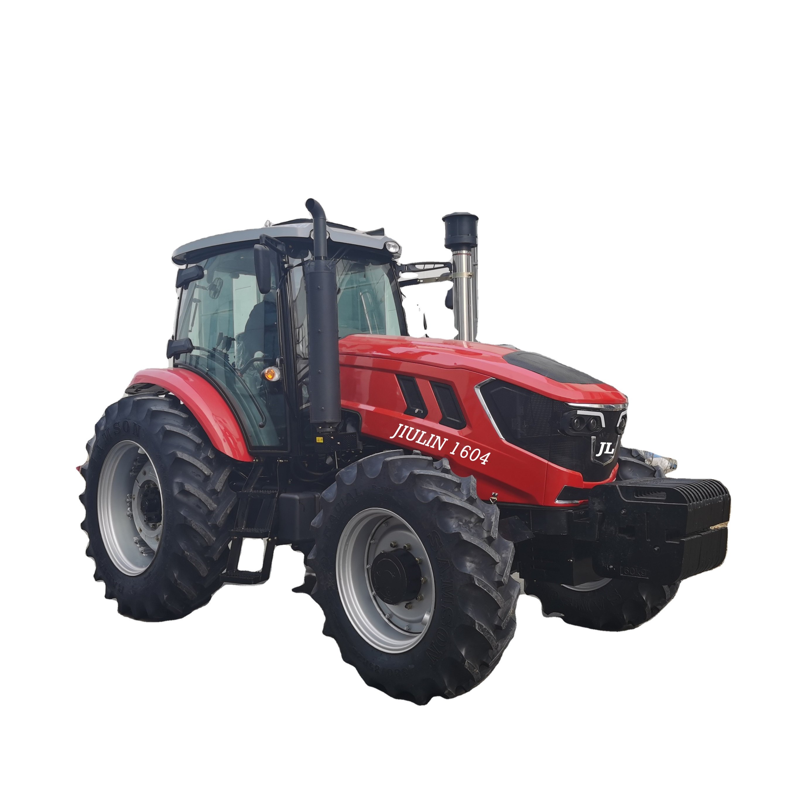 High Quality 95HP 100HP 120HP 140HP 4 Wheel Drive Farm Tractor with Front End Loader and Slasher Mower Cutter for Sale