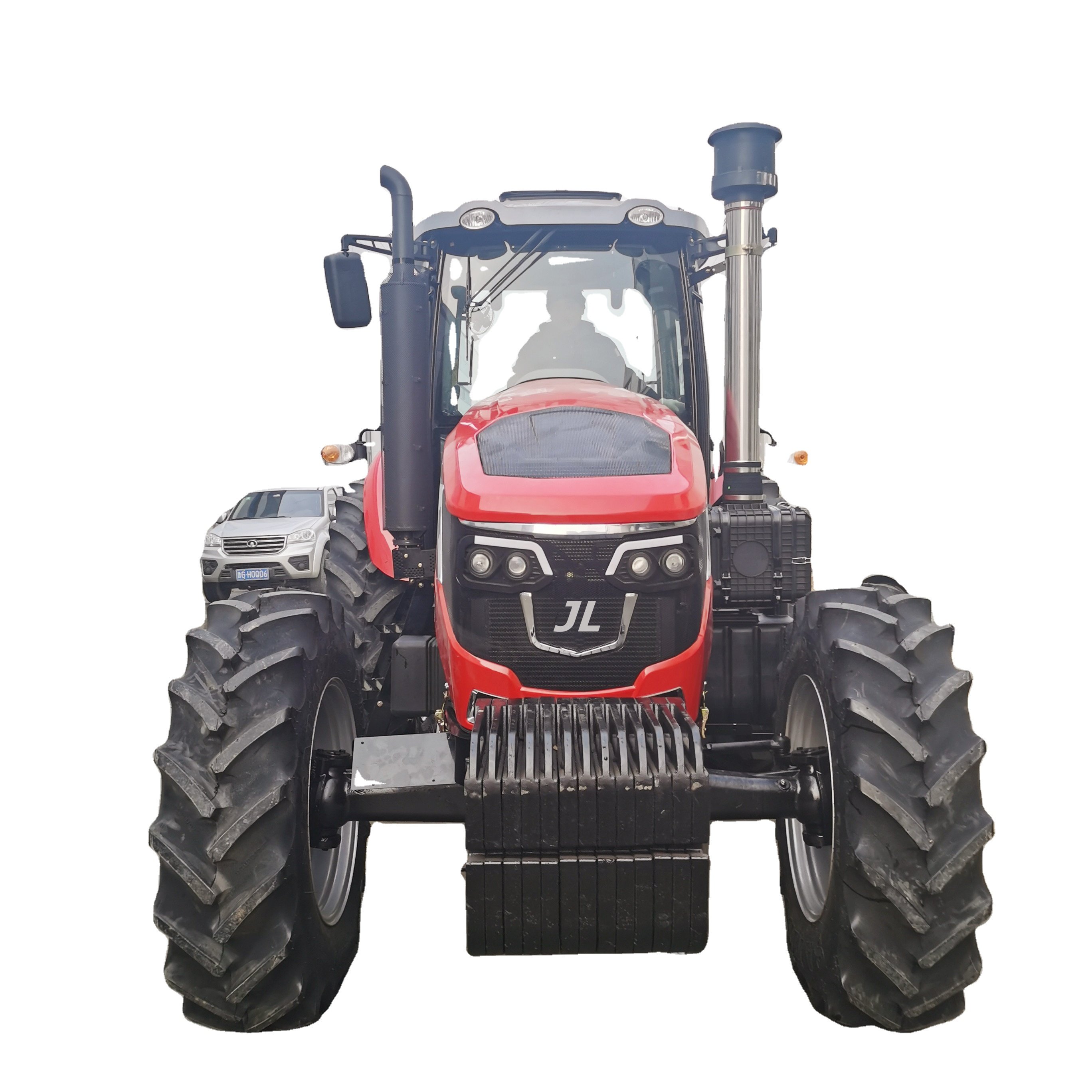 High Quality 95HP 100HP 120HP 140HP 4 Wheel Drive Farm Tractor with Front End Loader and Slasher Mower Cutter for Sale