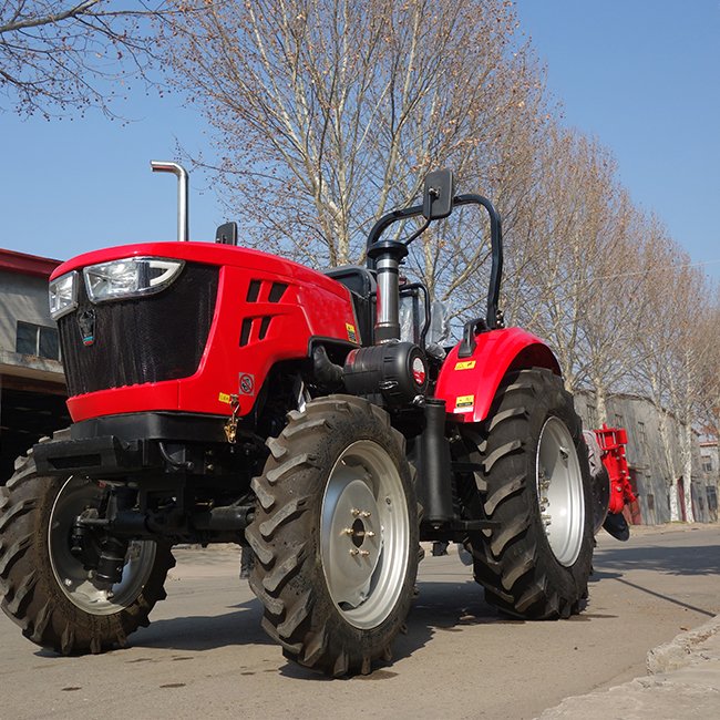 China Cheap 4WD 80HP Farm Tractor 4X4 Agricultural 80 HP Wheel Tractor With Backhoe and Front End Loader Price in Ecuador
