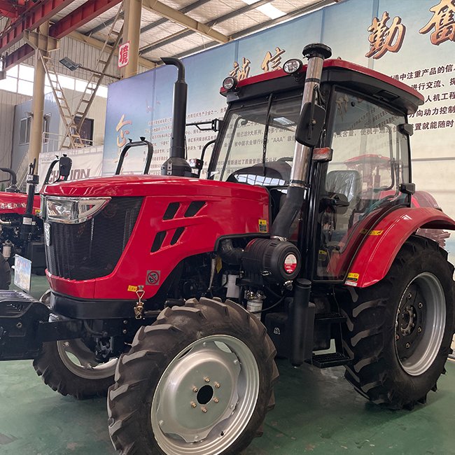 China Cheap 4WD 80HP Farm Tractor 4X4 Agricultural 80 HP Wheel Tractor With Backhoe and Front End Loader Price in Ecuador