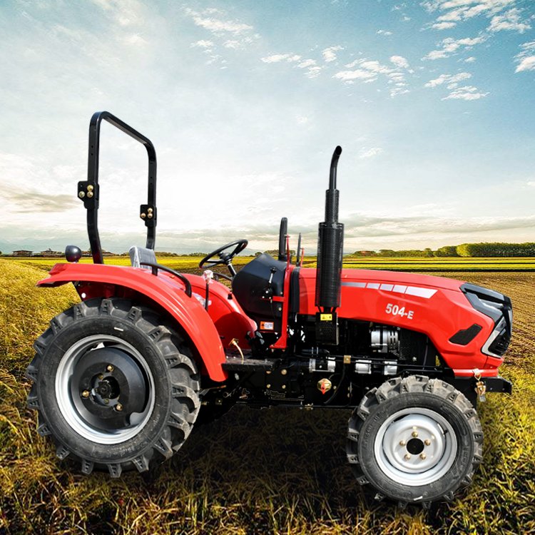 China 4WD 50hp Mini Farm Tractor Front End Loader Backhoe Engine 4x4 Small Tractor Agriculture Farming Mini-Trucks-for