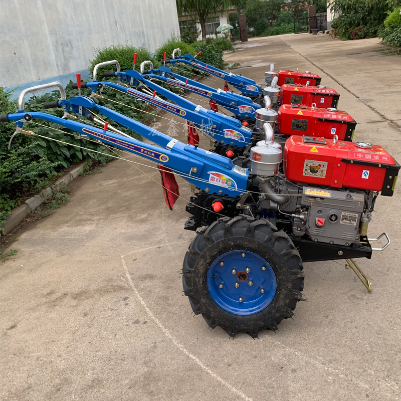 Factory Supply Cheap Price Power Tiller Agricultural diesel Engine Plough Walking Tractor for Sale