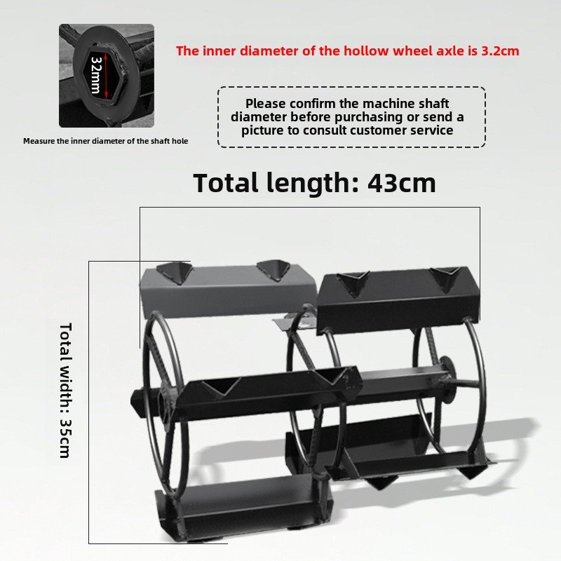 Complete Set Walking Tractor Accessories Walking Wheel Weeding wheel Ripper wheel 32-axis Agricultural Machinery Parts