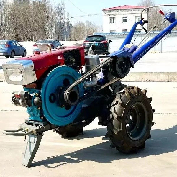 Used Hand Walk- Behind Tractor Two Wheel Crawler Drive for Agriculture Multi-Purpose with Plow Wheel for Corn Wheat Seeder Cheap