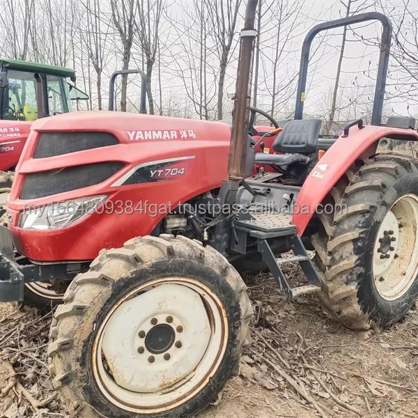 YT704 70HP Second Hand Tractor Yanmarr With Paddy Field Tire in Good Working Condition