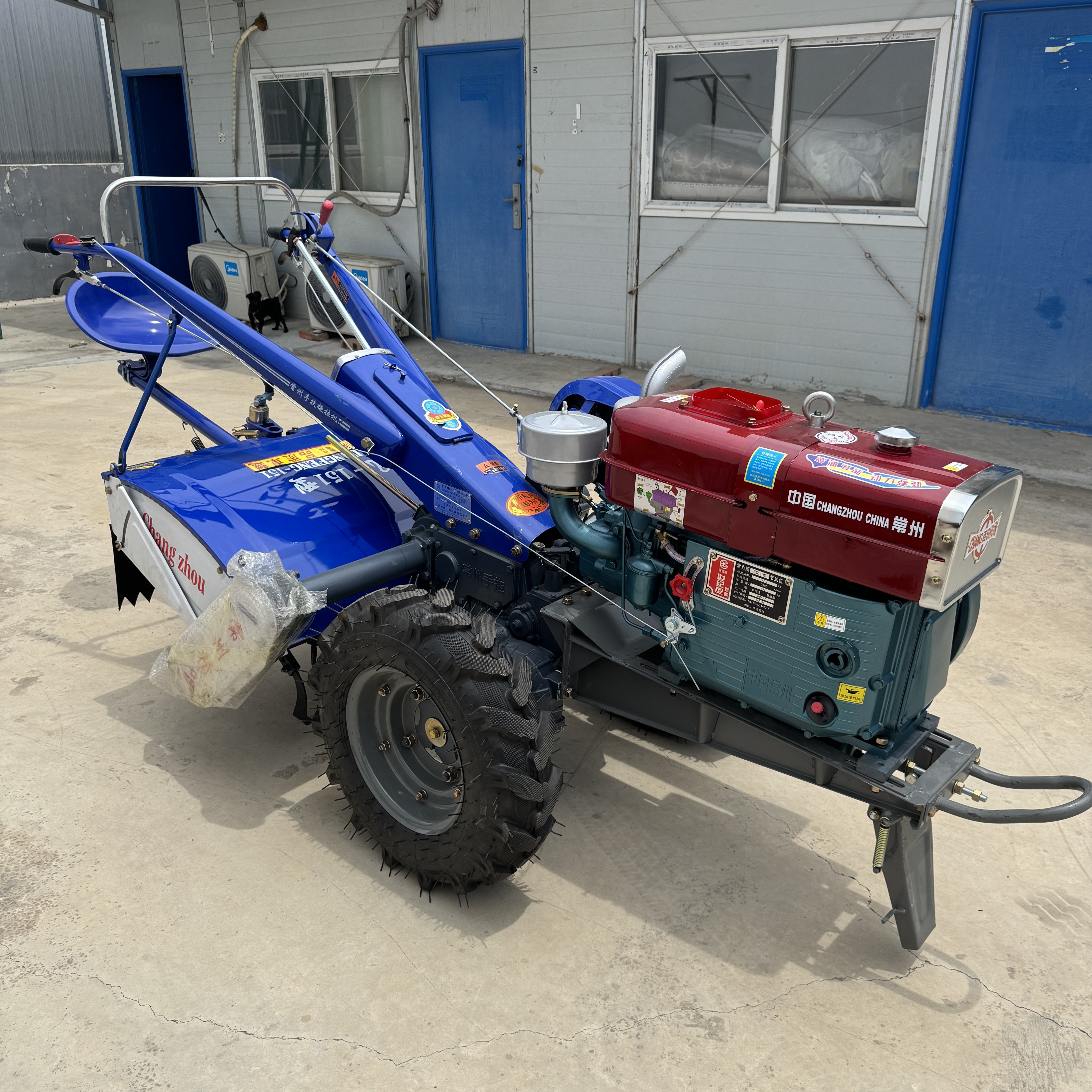 Best Selling China 151 15HP 18HP 20HP Diesel Engine Two Wheel Hand Walking Tractor for Agricultural Cultivator