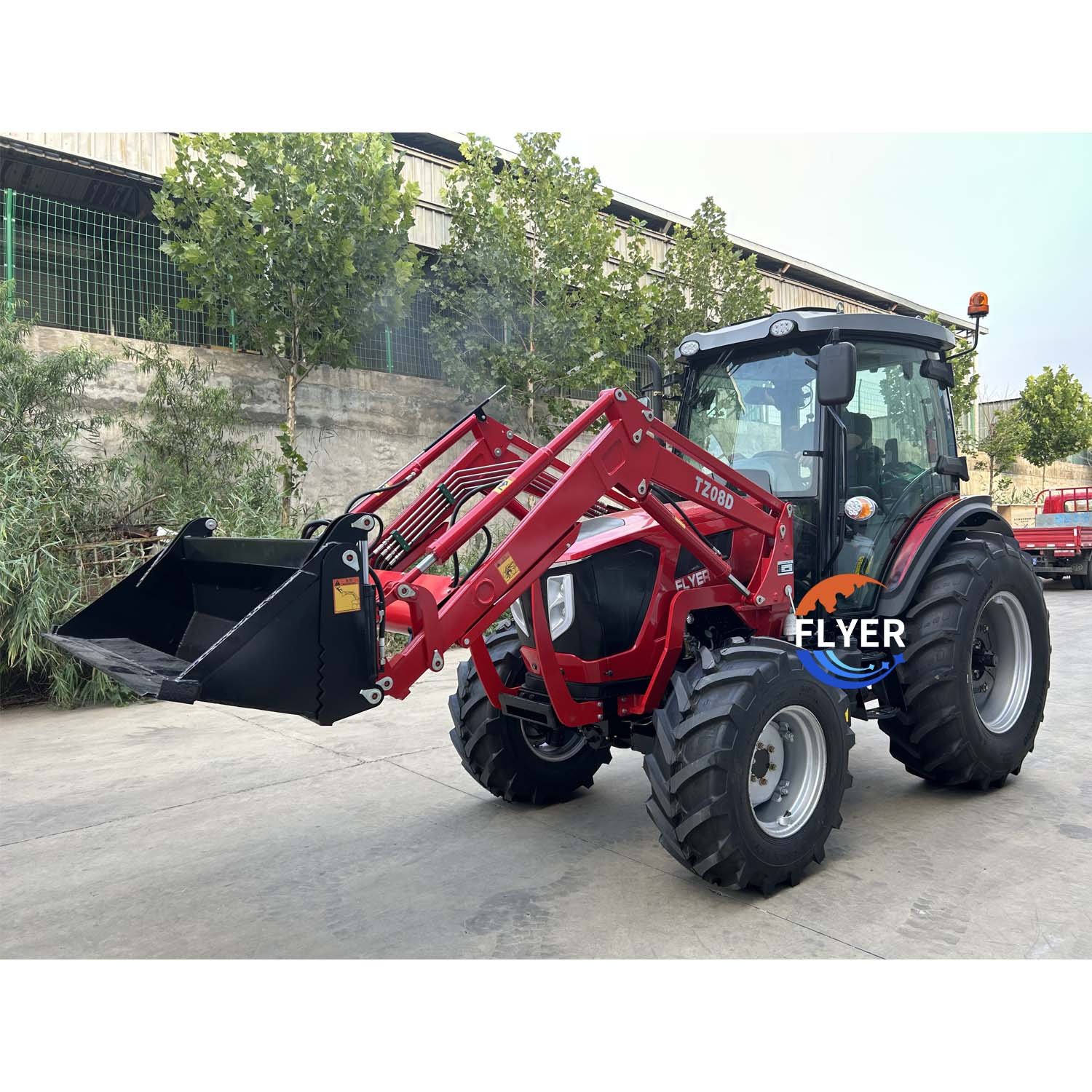 Agricultural Equipment 4 Cylinder Engine 90HP Tractor with Cabin