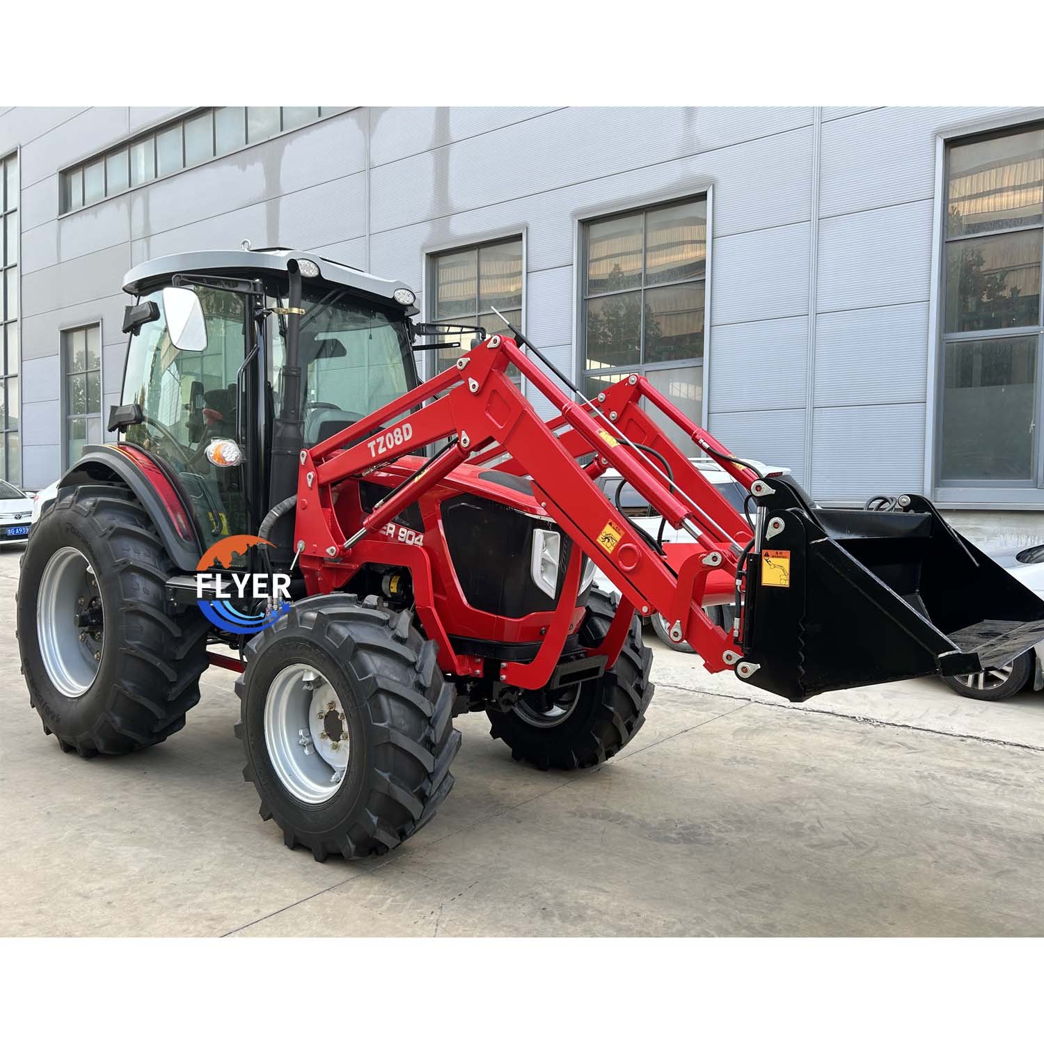 Agricultural Equipment 4 Cylinder Engine 90HP Tractor with Cabin