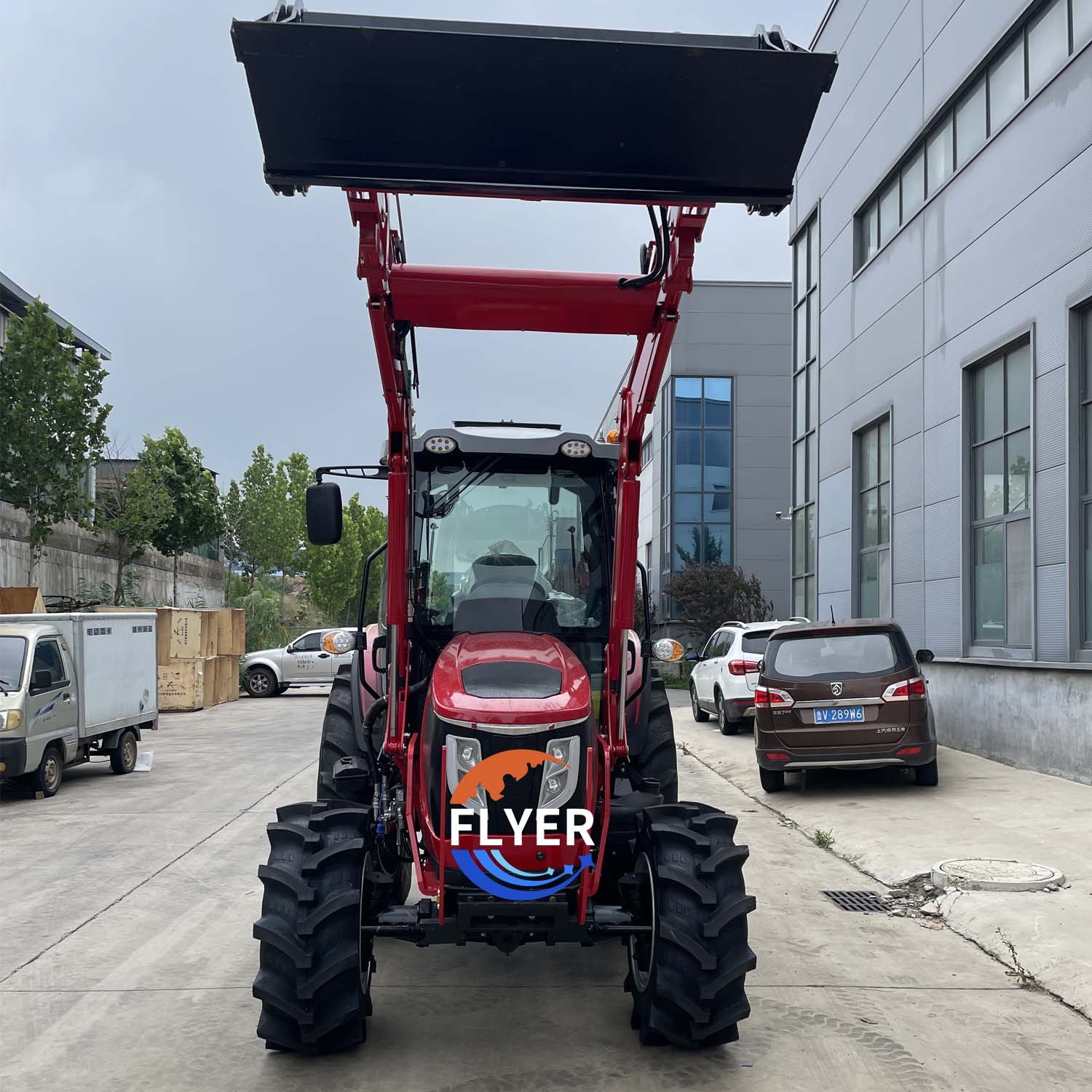 Agricultural Equipment 4 Cylinder Engine 90HP Tractor with Cabin