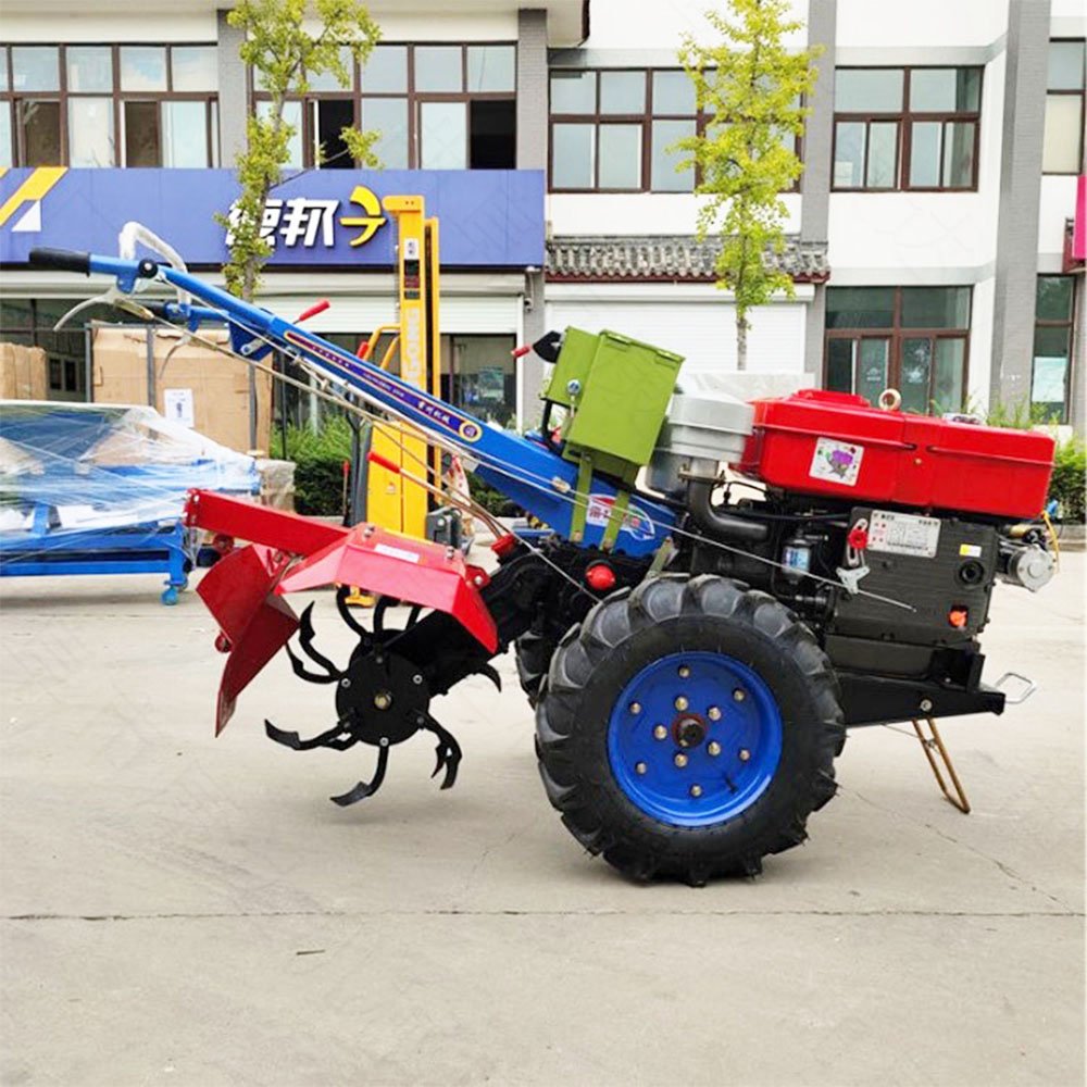 Agricultural Walking Tractor 12hp 15hp 18hp 20hp 22hp 25hp Two Wheeled Tractor With Towing Box Rotary Tillage