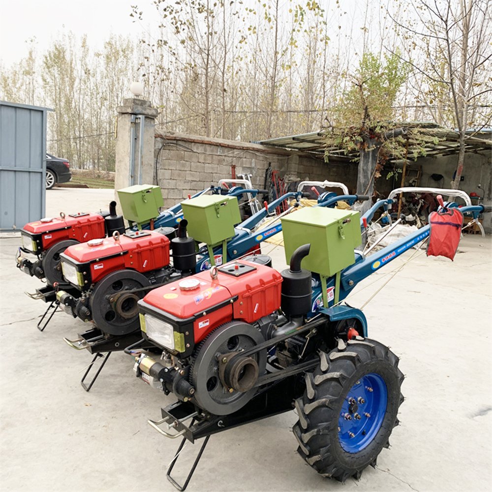 Agricultural Walking Tractor 12hp 15hp 18hp 20hp 22hp 25hp Two Wheeled Tractor With Towing Box Rotary Tillage