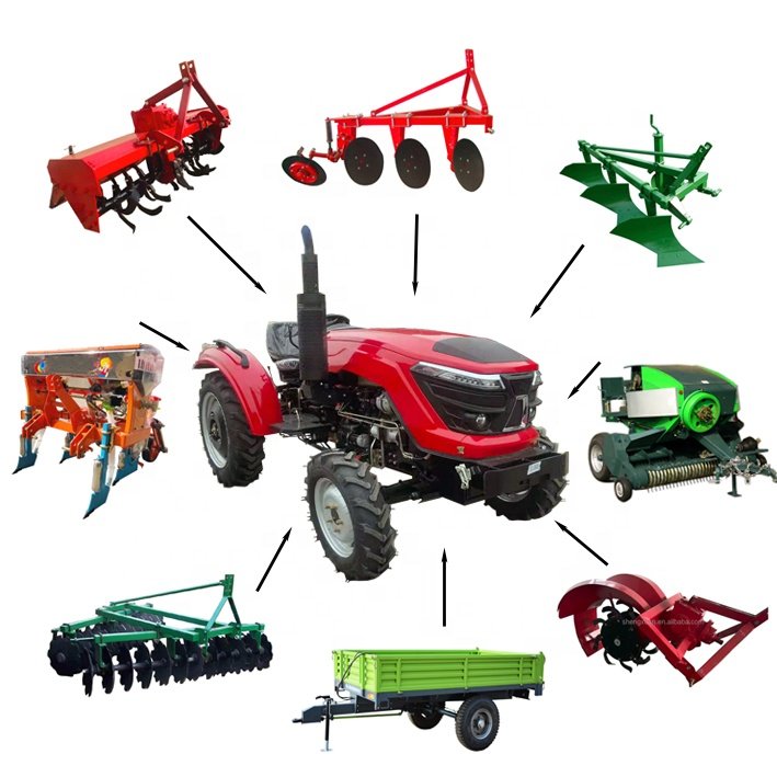 25-40hp 4 Wheels Drive Mini Farm Tractor small agricultural tractor With All Kinds of Accessories