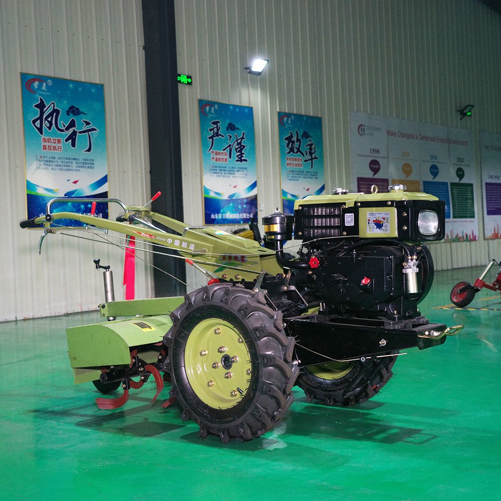 China Multifunctional Farm Cultivator Mini Two Wheel 8hp diesel Walk-behind Tiller Tractor