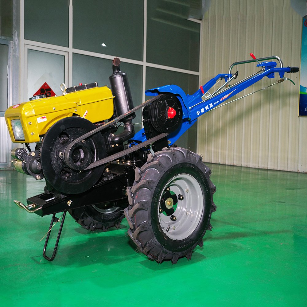 China Multifunctional Farm Cultivator Mini Two Wheel 8hp diesel Walk-behind Tiller Tractor