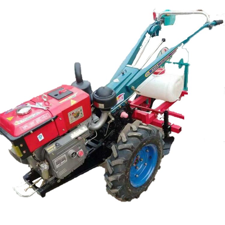 Agricultural Walking Tractor High and Low Speed Two-wheel Drive Rotary Tiller 10 Horsepower Wet and Dry Dual-purpose Handcart