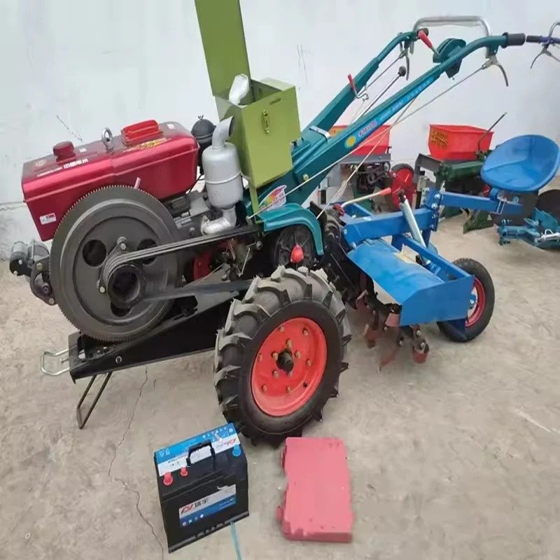 Factory Supply Cheap 20hp 22hp 25hp Manual Agricultural Mini diesel Tiller Two Wheel New Farm Walking Tractor in Stock