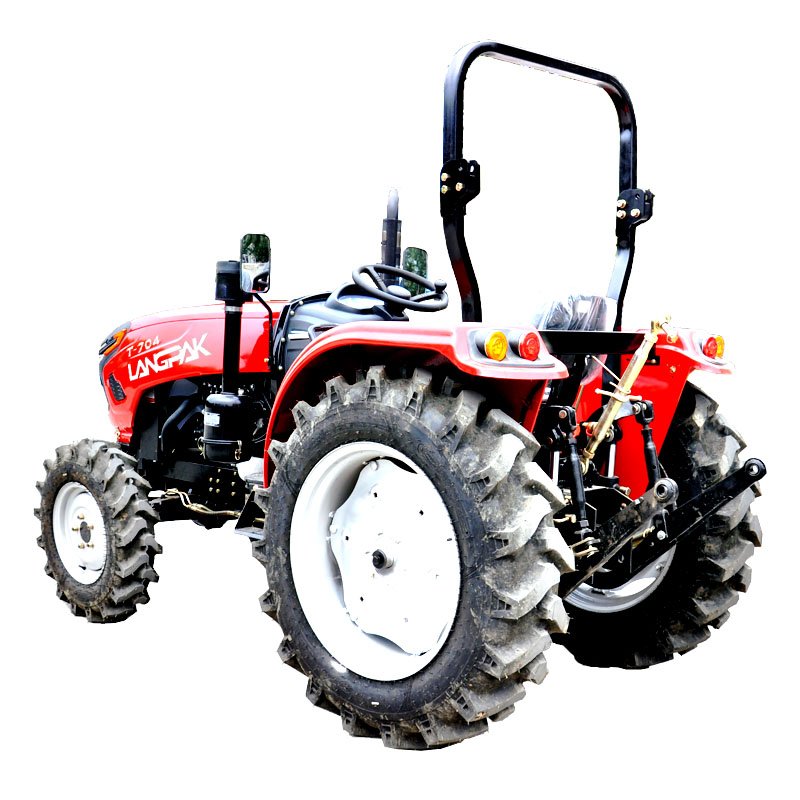 70hp Multi-purpose Red Four Wheel Electric Farm Tractor with Hydraulic Steering for Farm Implements