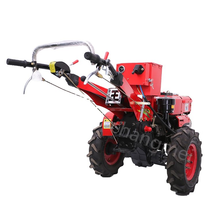 Cheap 2 Wheel Farm Hand Tractor with Rotary Tiller 10hp Walking Tractor