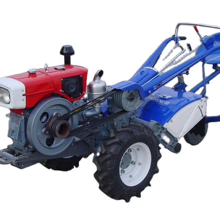 Agricultural Machinery Equipment diesel Cultivator Motocultor Two Wheel Gasoline Power Mini Tiller 12 hp Walking Tractor