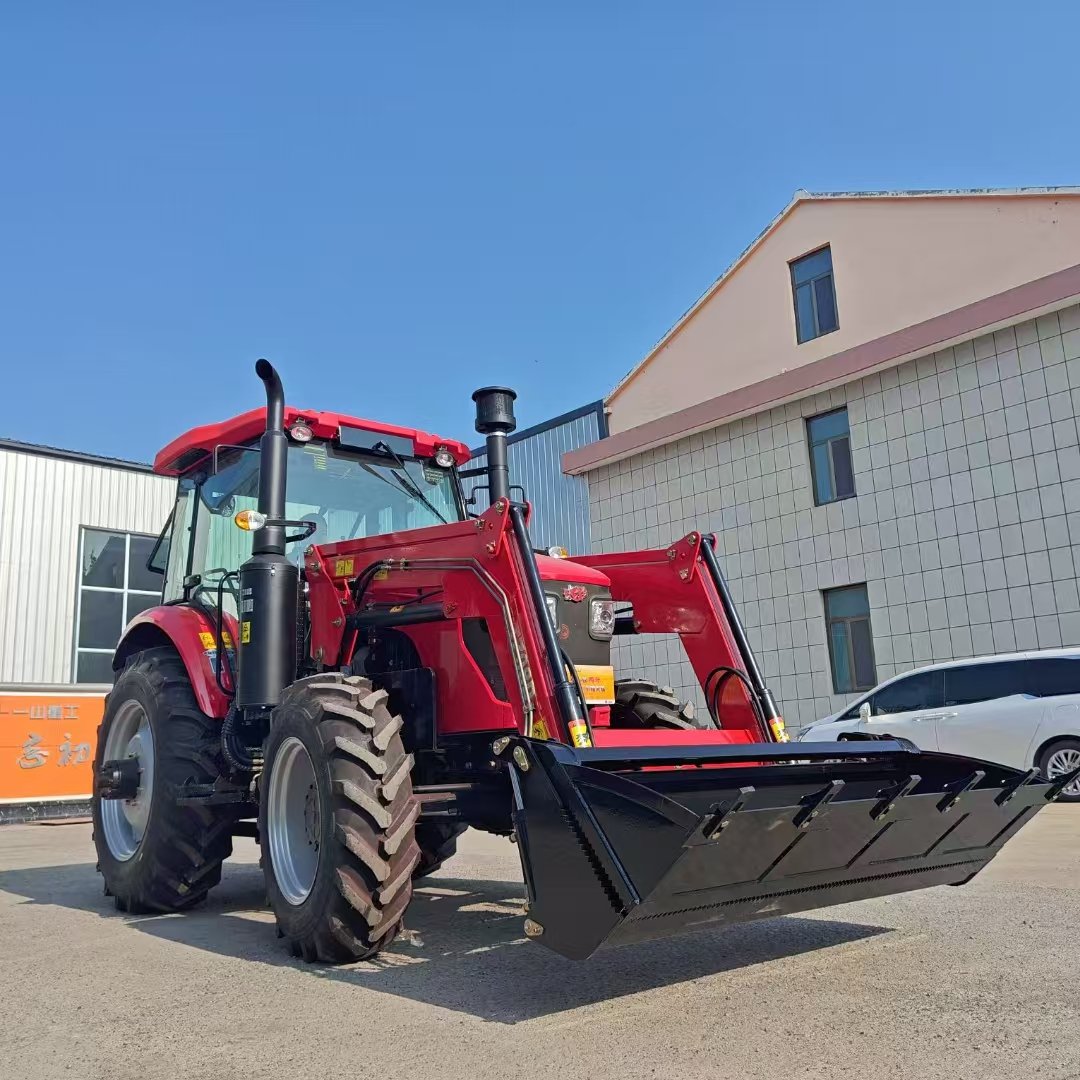 120HP tractor agricultural large four wheel tractor with cockpit 4WD loader tractor