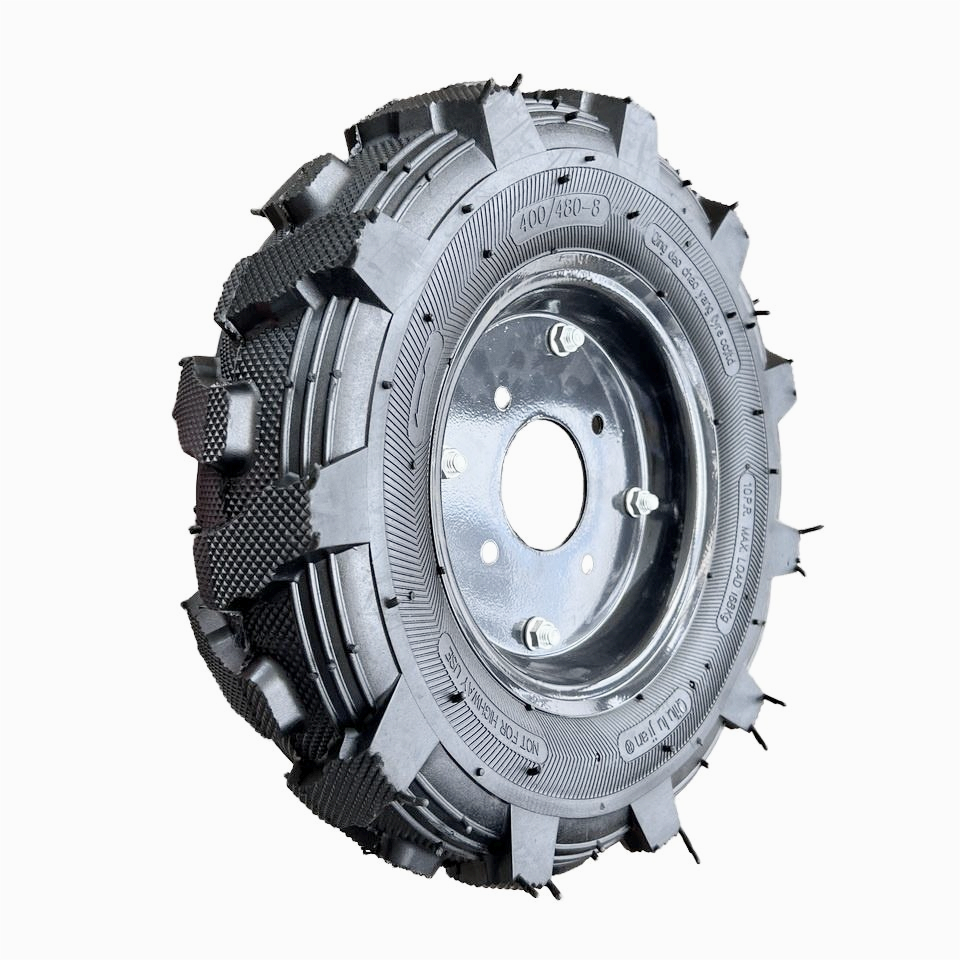 High Quality 16 Inch New Rubber Tire on Metal Rim 4.00-8 Mini Tractor Tyre Wheels for Farm Equipment Wagon Carrying