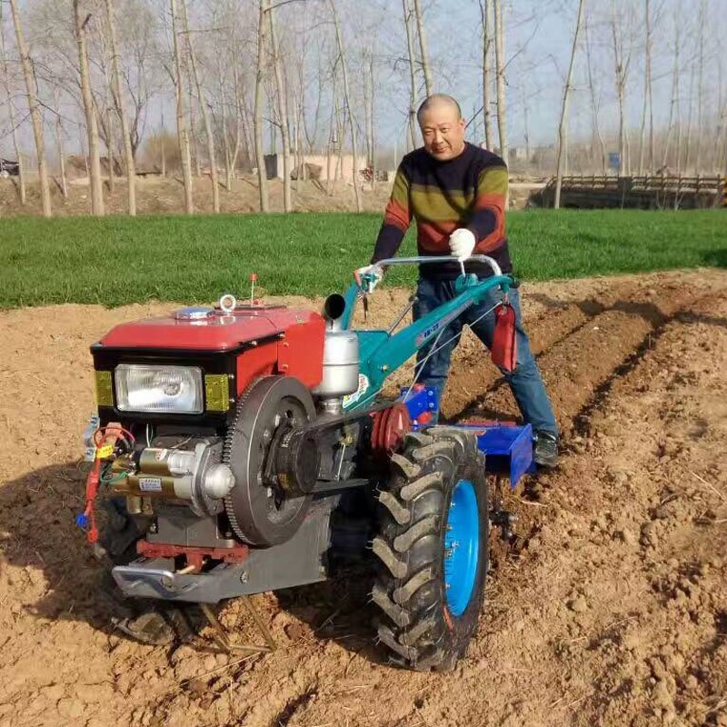 Farm Small Hand-Walking-Tractor-Prices Diesel Engine 15HP 18HP 20HP Two Wheel Hand Driven Tractor