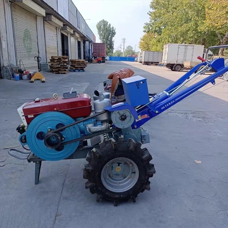 New Used Mini Two-Wheel Walking Tractors Agriculture 12-20HP Core Include Pump Gear Hand Walk-Behind Walking Equipment Sale