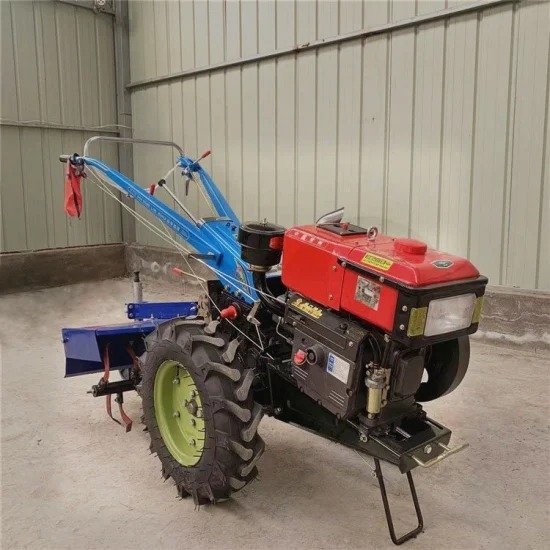 New Used Mini Two-Wheel Walking Tractors Agriculture 12-20HP Core Include Pump Gear Hand Walk-Behind Walking Equipment Sale