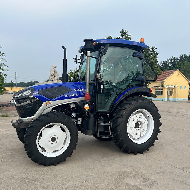 Yangdong 50 HP 4x4 Deluxe Cab Reinforced Farm Tractor Mini 4WD with Engine Pump Gearbox Bearing Core Components Agriculture Use