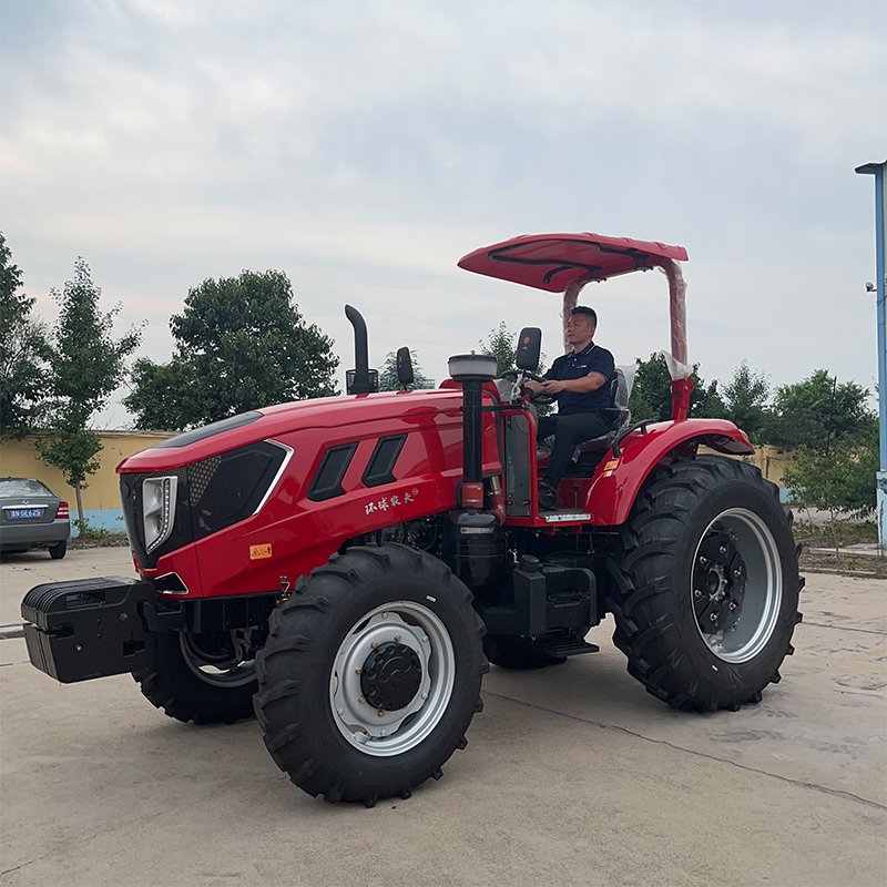 New 120hp Tractor with 4WD Wheels Reinforced Mini Wheel Tractor with Engine Motor Pump Gear Gearbox Bearing Components Farm Use