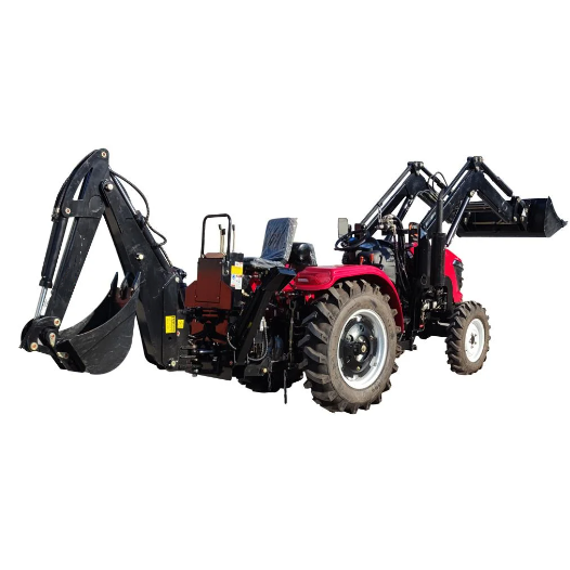 Agricultural Machinery Mini Four Wheel Small Garden Tractor with Excavator Bucket
