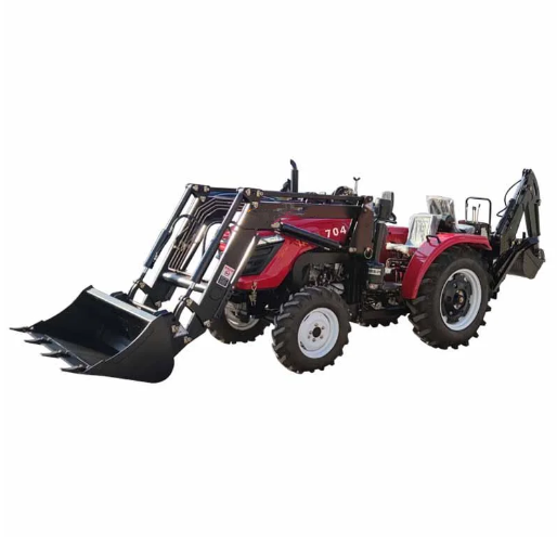 Agricultural Machinery Mini Four Wheel Small Garden Tractor with Excavator Bucket